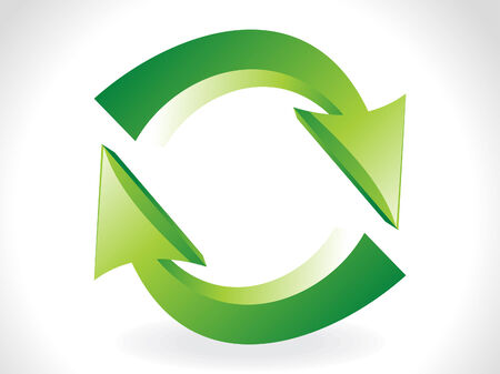 abstract 3d refresh icon vector illustrationのイラスト素材