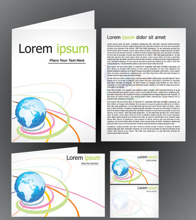 abstract corporate id  with golbe concept のイラスト素材