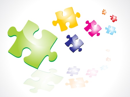 abstract colorful puzzles vector illustration のイラスト素材