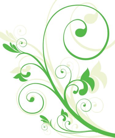 abstract floral with green paitern vector illustration のイラスト素材