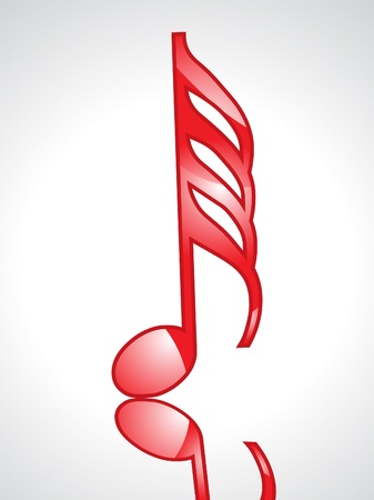 abstract red glossy musical word vector illustrationのイラスト素材