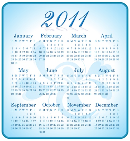 abstract 2011 calender vector illustrationのイラスト素材