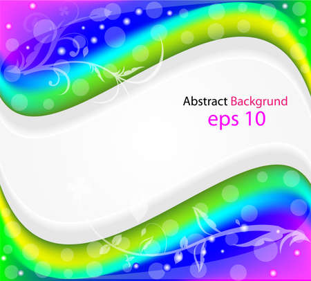 abstract colorful background with floralのイラスト素材