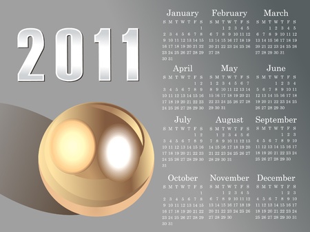 abstract 2011 calendar vector illustrationのイラスト素材
