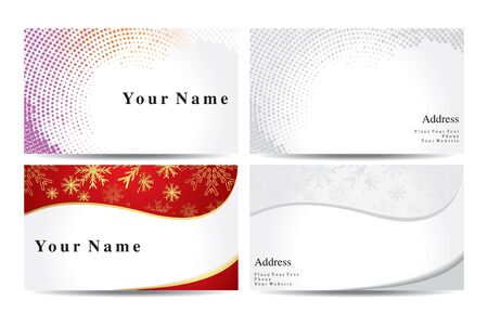 abstract colorful business cards vector illustrationのイラスト素材