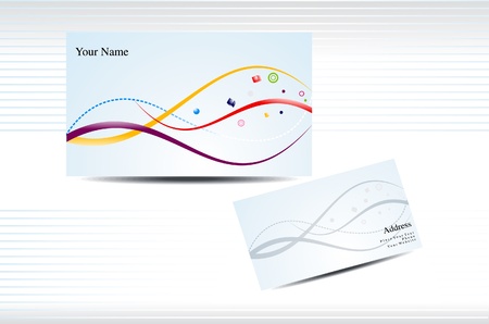 abstract business card template vector illustrationのイラスト素材