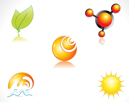 abstract glossy multiple icons vector illustrationのイラスト素材