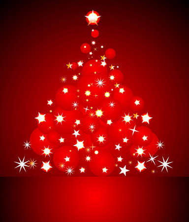 abstract red christmas card vector illustrationのイラスト素材