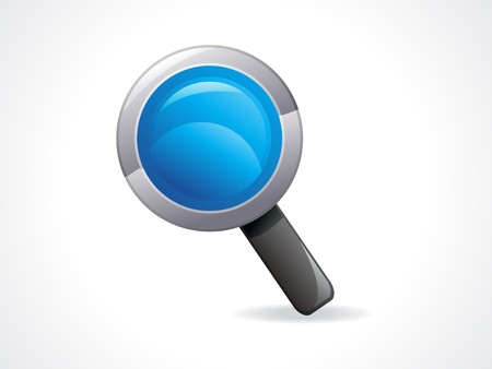 abstract search icon in blue vector illustration のイラスト素材
