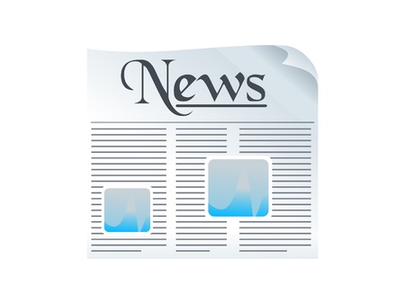 shiny news paper icon vector illustrationのイラスト素材