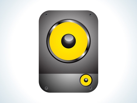 sound box in yellow & black  vector illustration のイラスト素材
