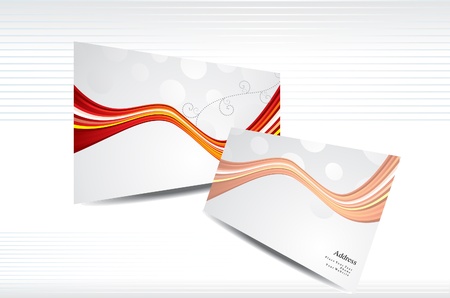 abstract business card with wave vector illustrationのイラスト素材