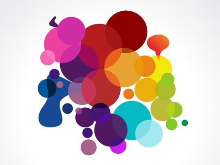 abstract colorful circles vector illustrationのイラスト素材