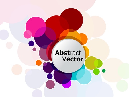 abstract colorful circle background vector illustrationのイラスト素材