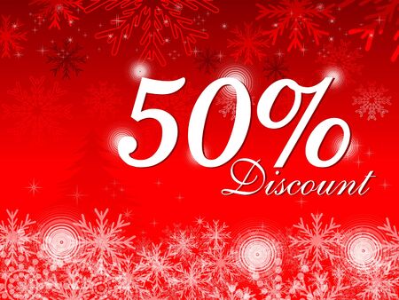 abstract christmas discount card vector illustrationのイラスト素材