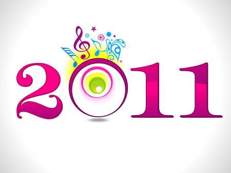 abstract new year text vector illustrationのイラスト素材