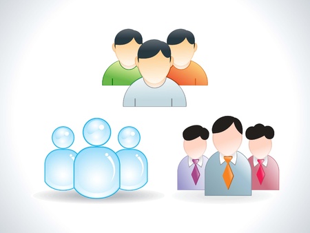 abstract user icons vector illustrationのイラスト素材