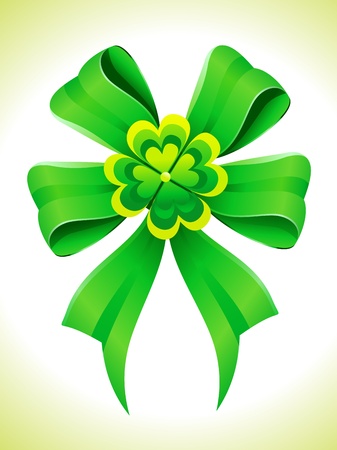 abstract st patrick ribbon vector illustrationのイラスト素材
