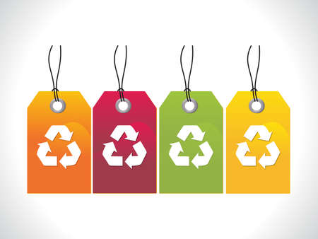 abstract recycle tag vector illustrationのイラスト素材