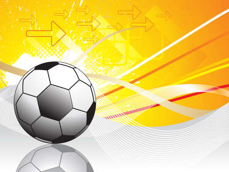 abstract football with wave vector illustration のイラスト素材