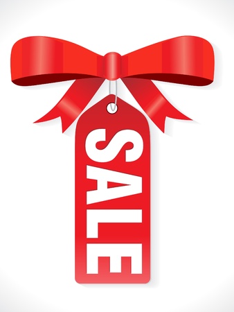 abstract sale tag with ribbon vector illustrationのイラスト素材