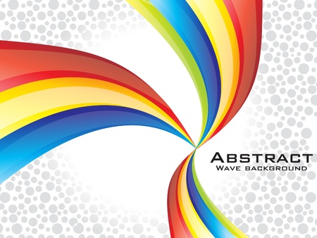 abstract colorful waves vector illustrationのイラスト素材