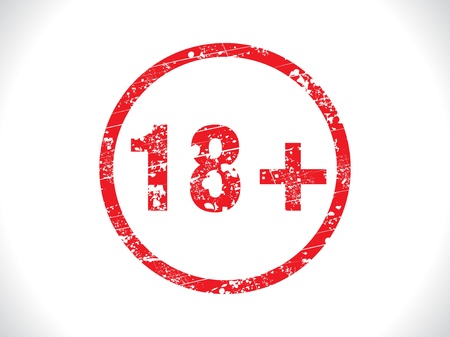 abstract 18+ tag grunge  vector illustrationのイラスト素材