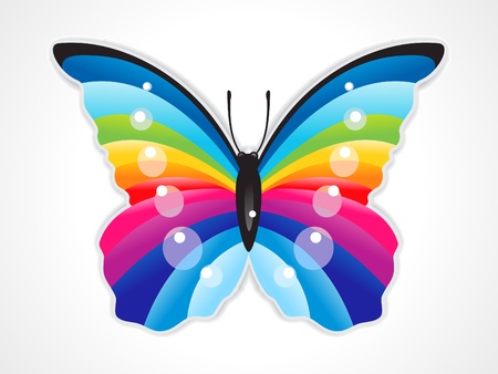 abstract colorful shiny butterfly  vector illustrationのイラスト素材