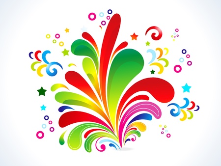 abstract colorful floral vector illustration のイラスト素材