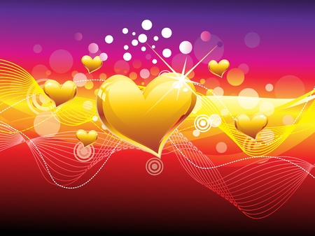 abstract colourful heart background vector illustrationのイラスト素材