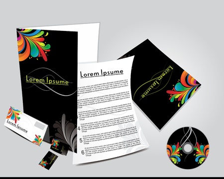 abstract corporate id template vector illustrationのイラスト素材