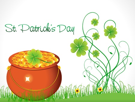 abstract st patricks background vector illustrationのイラスト素材