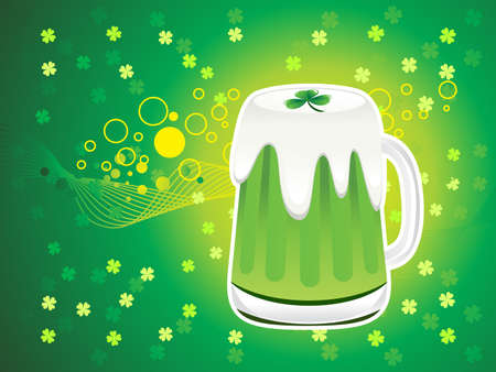 abstract st patrick beer background vector illustrationのイラスト素材