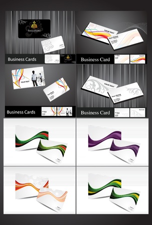 abstract multiple business cards vector illustrationのイラスト素材