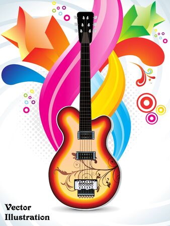 abstract colorful guitar background vector illustrationのイラスト素材