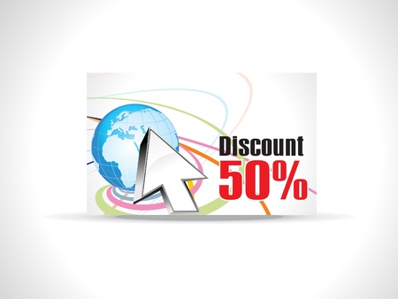 abstract colorful discount card のイラスト素材