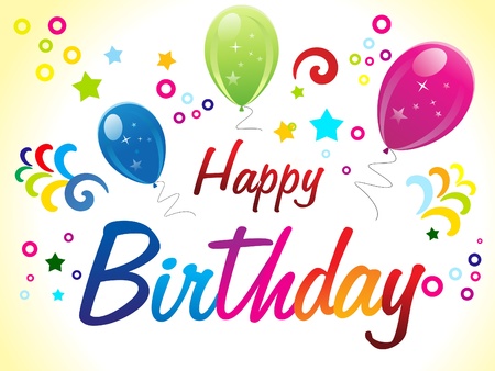 abstract birthday card with text vector illustrationのイラスト素材