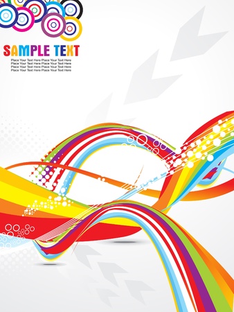 abstract color ful rainbow wave backgroundのイラスト素材