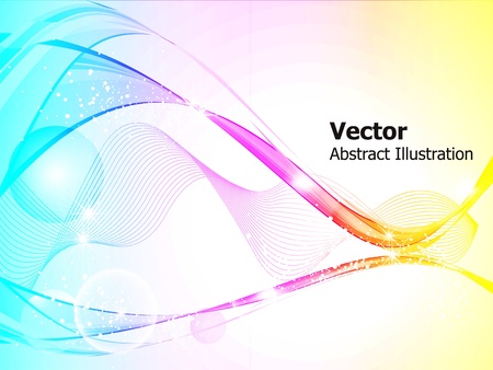 abstract colorful rainbow shiny wave background vector illustrationのイラスト素材