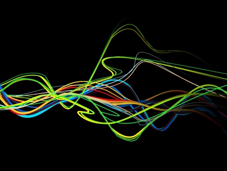 abstract colorful line wave vector illustration
