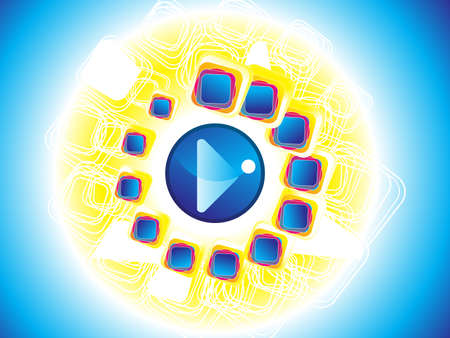 abstract blue play background vector illustrationのイラスト素材