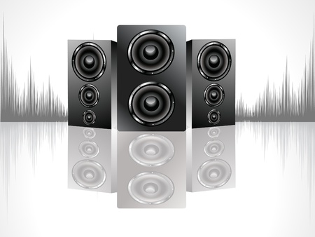 shiny black sound box set vector illustrationのイラスト素材