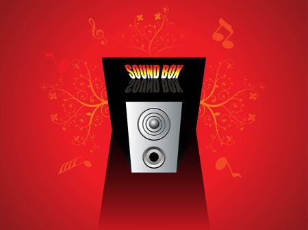 abstract colorful sound box with red background vector illustrationのイラスト素材