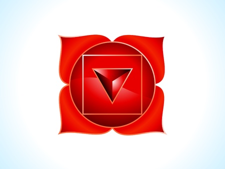 detailed root chakra vector illustrationのイラスト素材