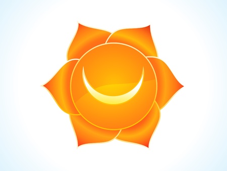 detailed sacral chakra vector illustrationのイラスト素材
