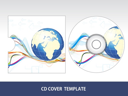 abstract corporate cd cover vector illustrationのイラスト素材