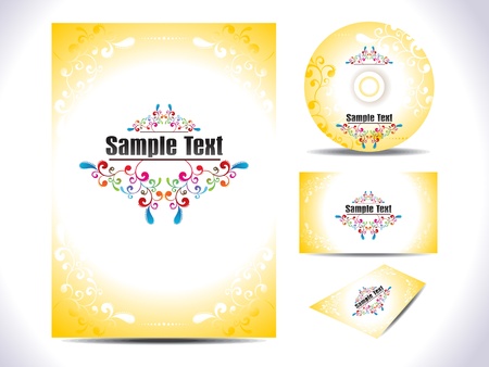 abstract colorful ornamental artistic corporate template のイラスト素材