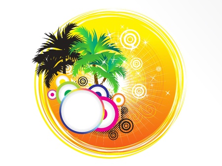 abstract artistic summer holiday theme vector illustrationのイラスト素材