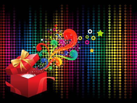 abstract colorful background with magicbox vector illustrationのイラスト素材