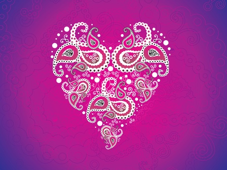 abstract artistic pink heart wallpaper illustrationのイラスト素材